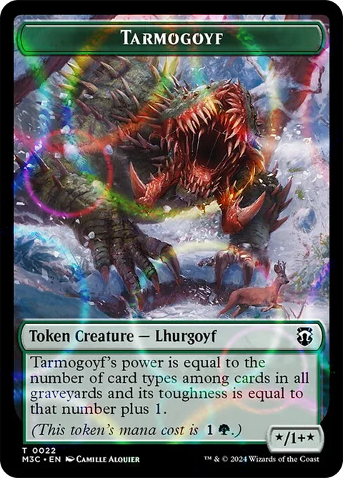 Tarmogoyf Token (G */1+*) // Saproling Token (G 1/1)