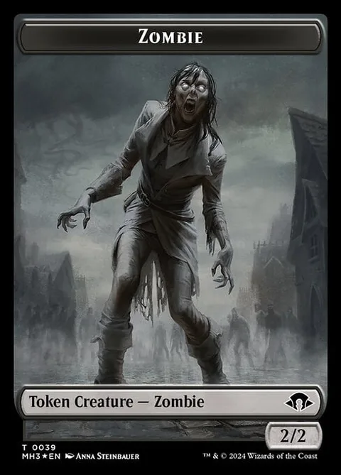 Phyrexian Germ Token (B 0/0) // Zombie Token (B 2/2)