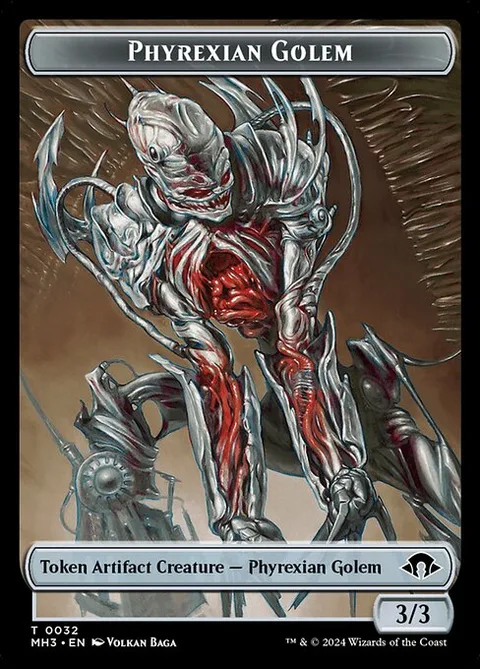 Phyrexian Germ Token (B 0/0) // Phyrexian Golem Token (A 3/3)