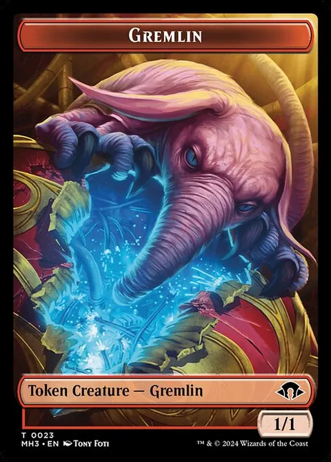 Phyrexian Germ Token (B 0/0) // Gremlin Token (R 1/1)