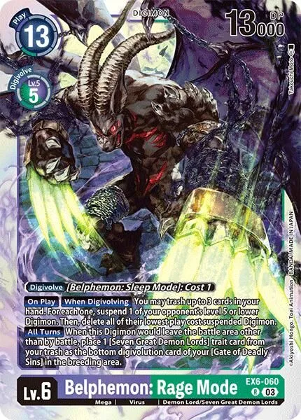 Belphemon: Rage Mode (EX6-060)