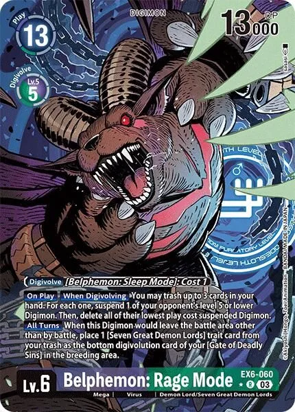 Belphemon: Rage Mode (EX6-060)