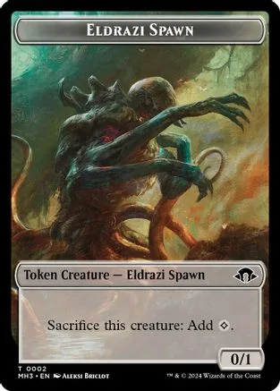 Eldrazi Spawn Token (C 0/1) // Phyrexian Wurm Token (A 2/1 Lifelink)