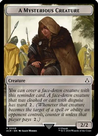 Assassin Token (B 1/1 Menace) // A Mysterious Creature Token (C 2/2)