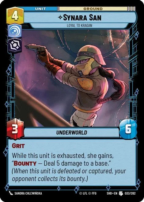 Synara San, Loyal to Kragan
