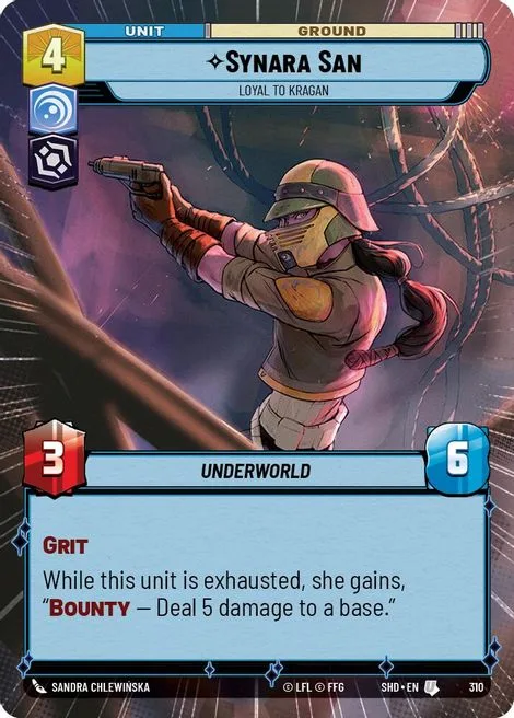 Synara San, Loyal to Kragan