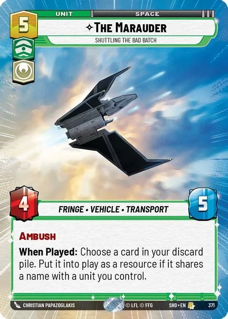 The Marauder, Shuttling the Bad Batch