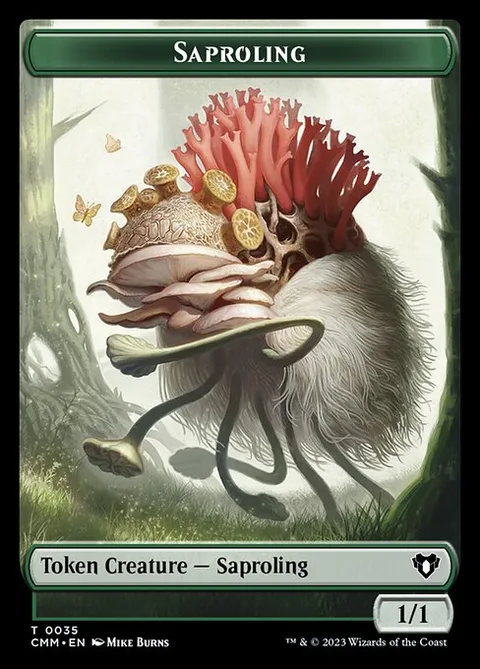 Saproling Token (G 1/1) // Elemental Token (UR 4/4)