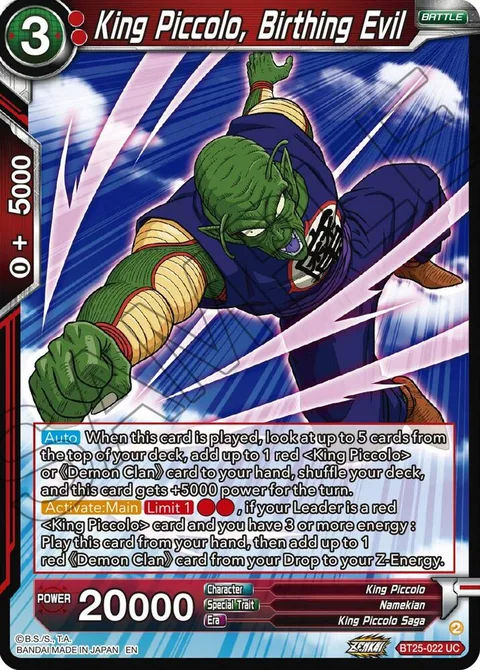 King Piccolo, Birthing Evil
