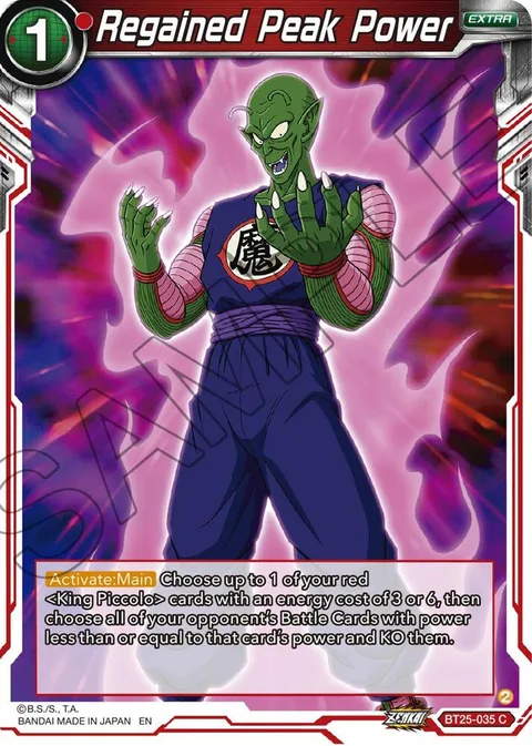 Regained Peak Power