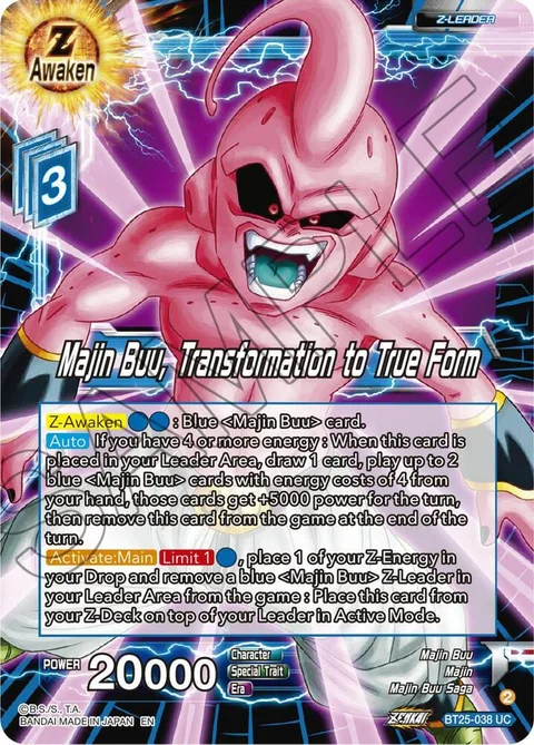 Majin Buu, Transformation to True Form