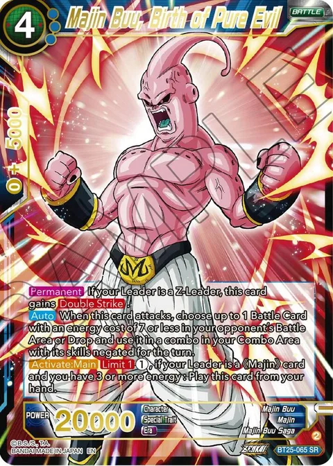 Majin Buu, Birth of Pure Evil