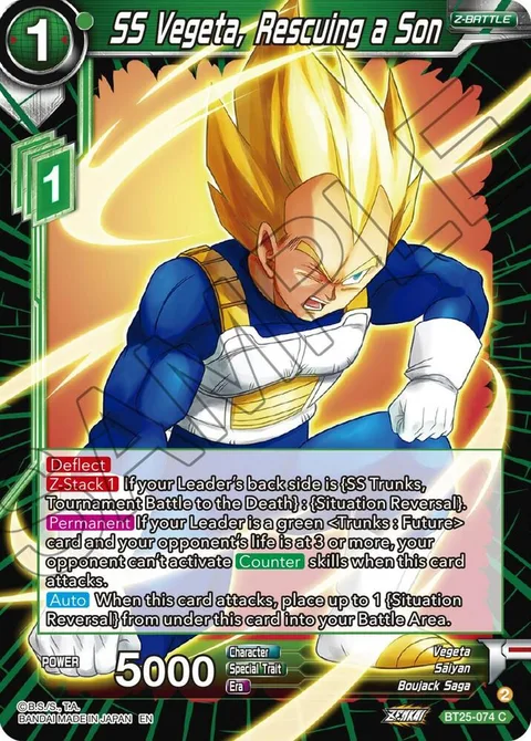 Vegeta, Rescuing a Son