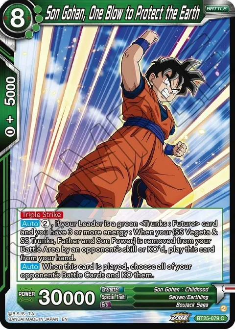 Son Gohan, One Blow to Protect the Earth