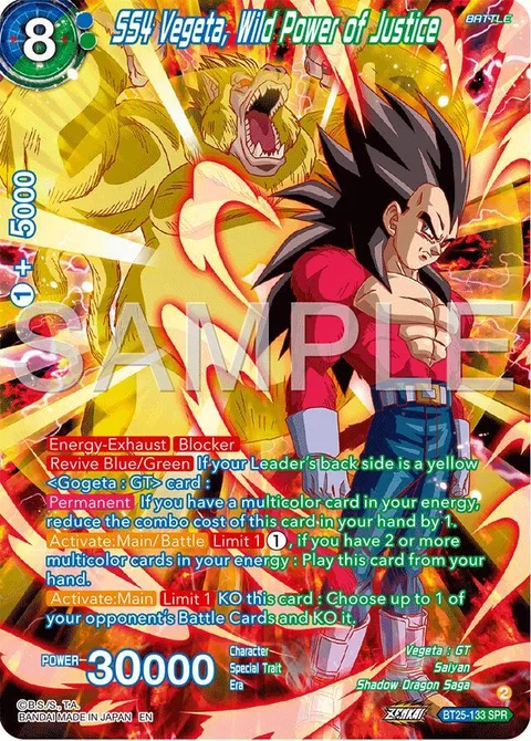 SS4 Vegeta, Wild Power of Justice