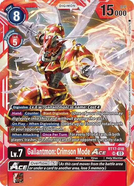 Gallantmon: Crimson Mode Ace (BT17-018)