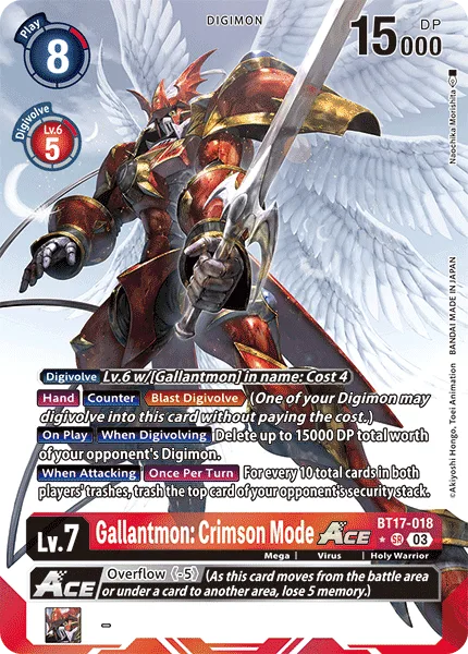 Gallantmon: Crimson Mode Ace (BT17-018)