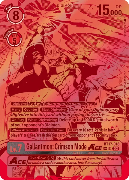 Gallantmon: Crimson Mode Ace (BT17-018)