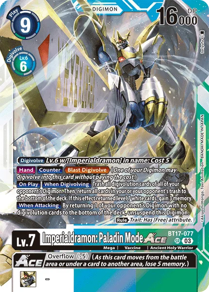 Imperialdramon: Paladin Mode Ace (BT17-077)