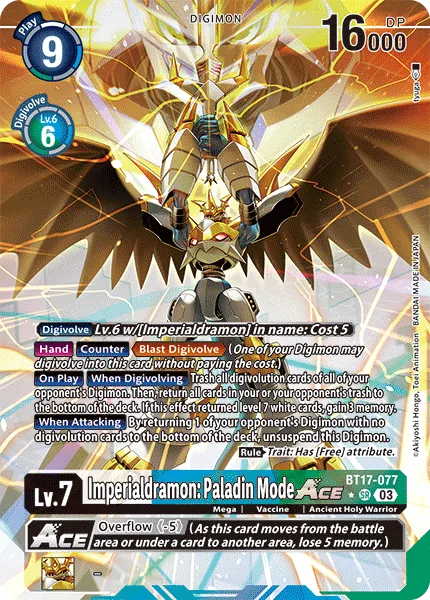 Imperialdramon: Paladin Mode Ace (BT17-077)