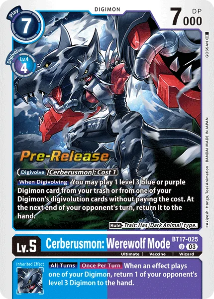 Cerberusmon: Werewolf Mode (BT17-025)