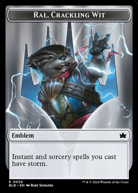 Intrepid Rabbit Token (W 1/1) // Ral, Crackling Wit Emblem