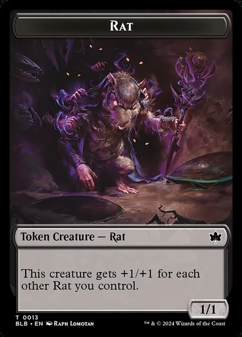 Intrepid Rabbit Token (W 1/1) // Rat Token (B 1/1)