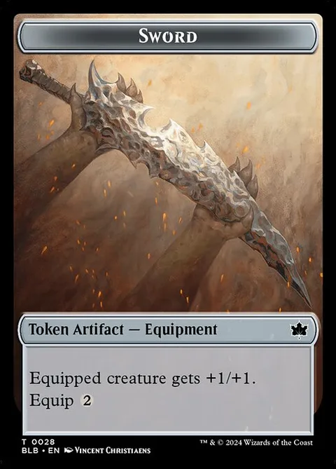 Intrepid Rabbit Token (W 1/1) // Sword Token