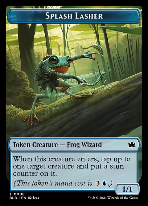 Wall Token (W 0/4) // Splash Lasher Token (U 1/1)