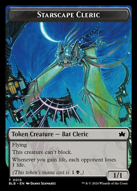 Wall Token (W 0/4) // Starscape Cleric Token (B 1/1)