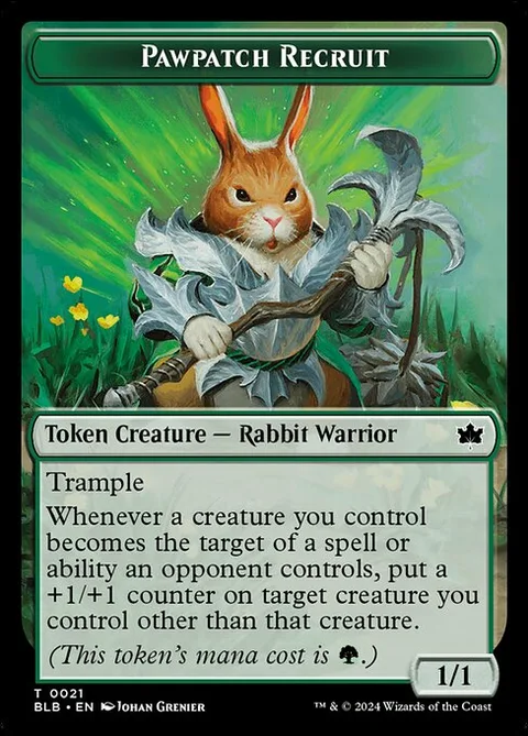 Wall Token (W 0/4) // Pawpatch Recruit Token (G 1/1)