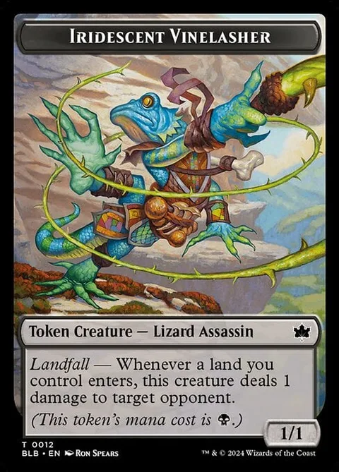 Iridescent Vinelasher Token (Black 1/1)