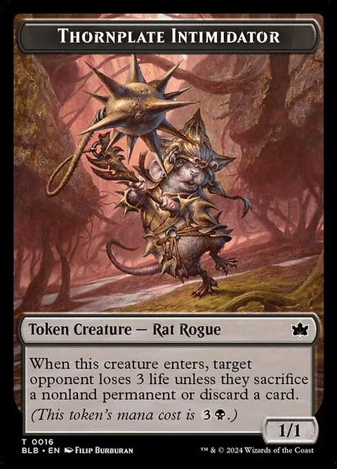 Thornplate Intimidator Token (Black 1/1)