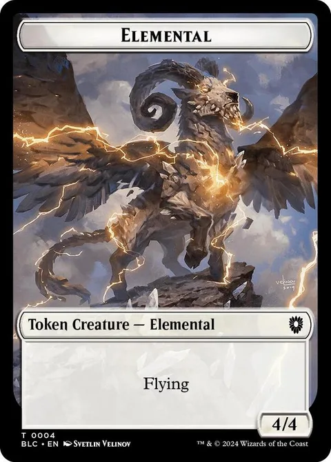 Elemental Token (W 4/4) // Shark Token (U 3/3)