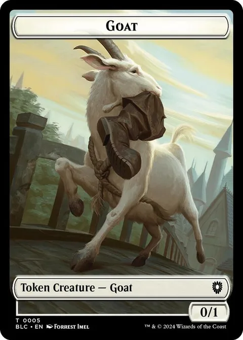 Goat Token (W 0/1) // Wolf Token (G 2/2)