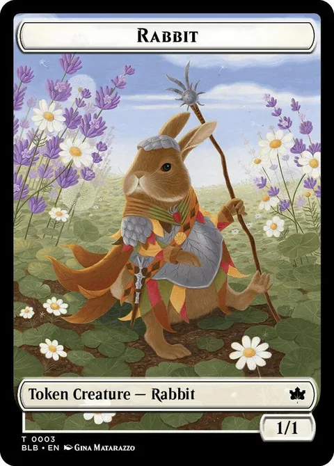 Rabbit Token (W 1/1) // Fish Token (U 1/1)