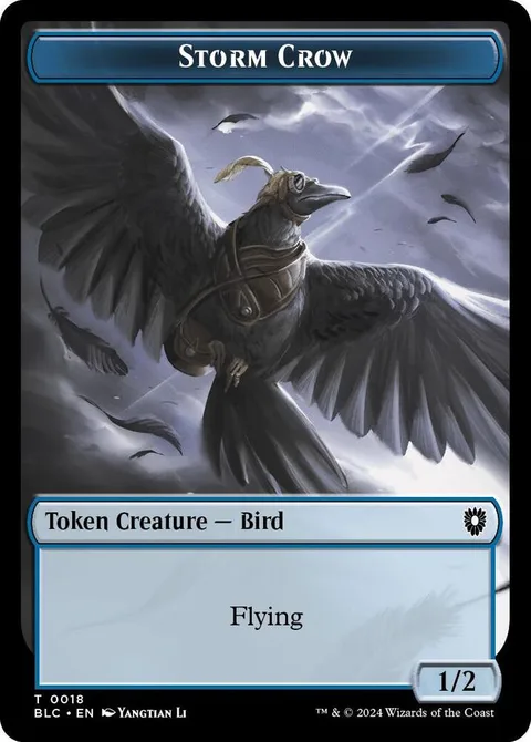 Storm Crow Token (U 1/2) // Bird Token (W 1/1)