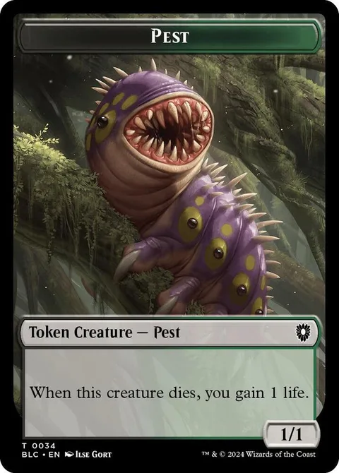 Pest Token (BG 1/1) // Shapeshifter Token (U 2/2)