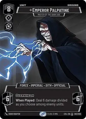 Emperor Palpatine, Master of the Dark Side