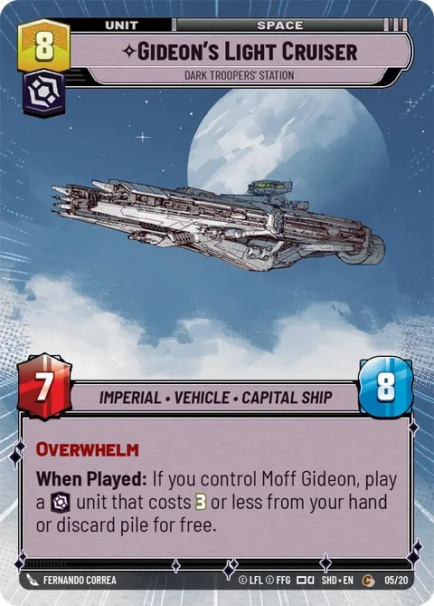 Gideon's Light Cruiser, Dark Troopers' Station