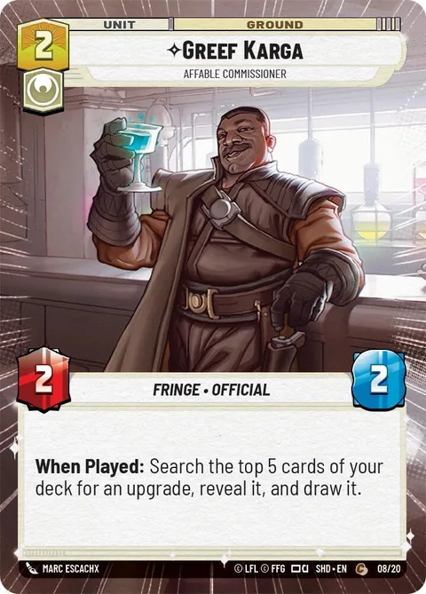 Greef Karga, Affable Commissioner