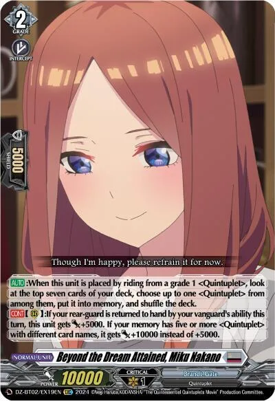 Beyond the Dream Attained, Miku Nakano [D-Format]
