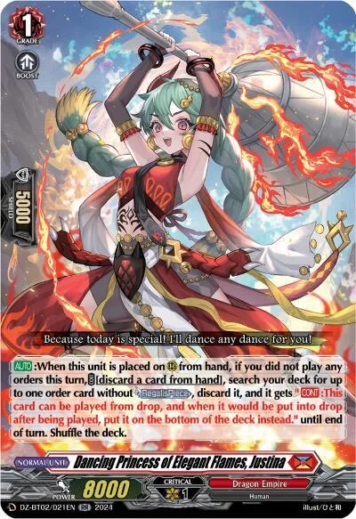 Dancing Princess of Elegant Flames, Justina [D-Format]