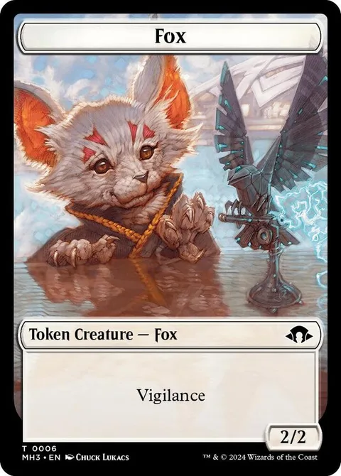Fox Token (W 2/2) // Phyrexian Germ Token (B 0/0)