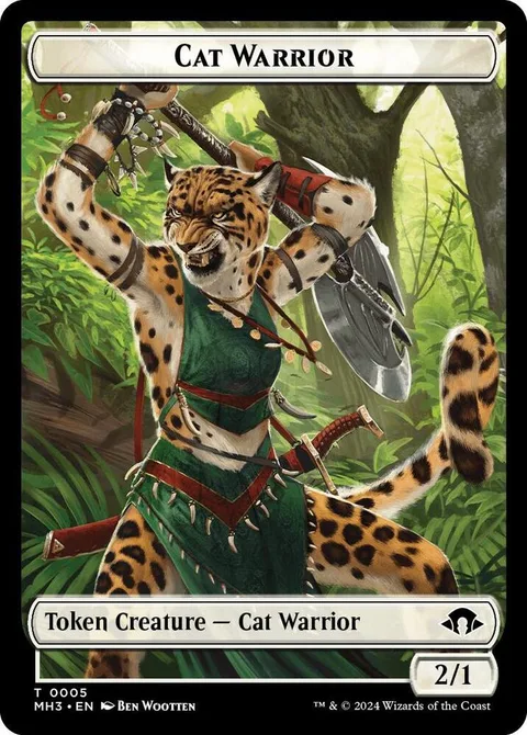 Cat Warrior Token (W 2/1) // Servo Token (A 1/1)