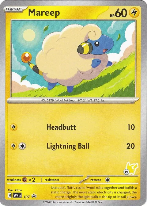 Mareep [Headbutt | Lightning Ball]