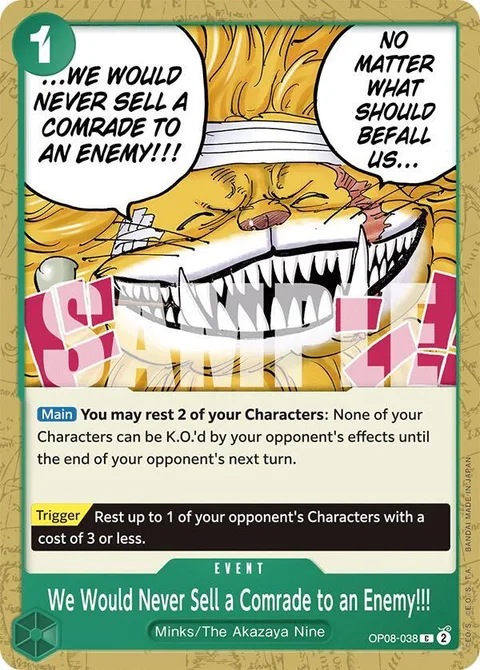 We Would Never Sell a Comrade to an Enemy!!! (OP08-038)