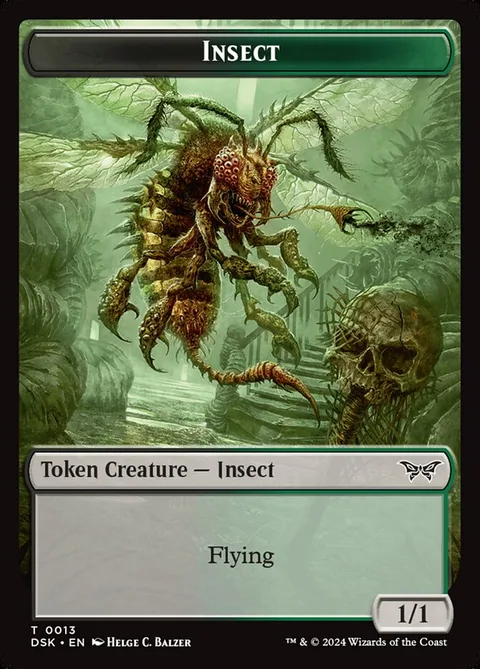 Insect Token (Black and Green 1/1 Flying)