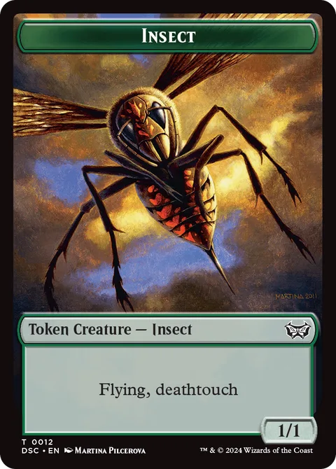 Insect Token (G 1/1 Flying, Deathtouch) // Spider Token (G 1/2)
