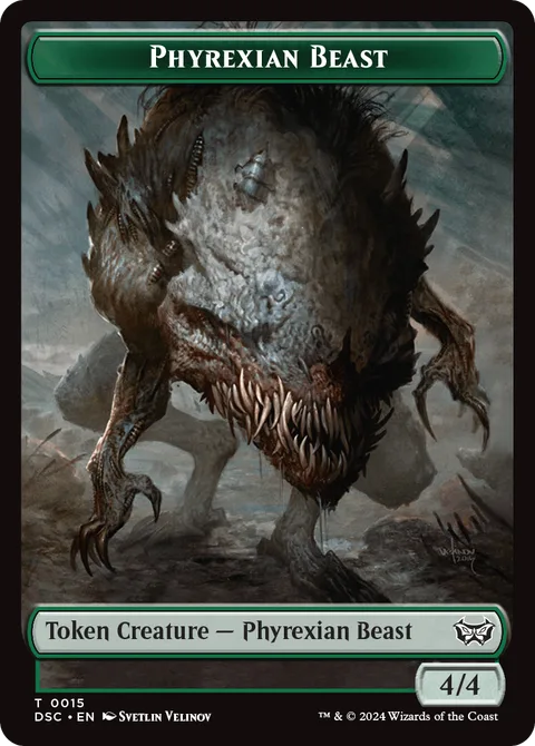 Phyrexian Beast Token (G 4/4) // Manifest Token (C 2/2)